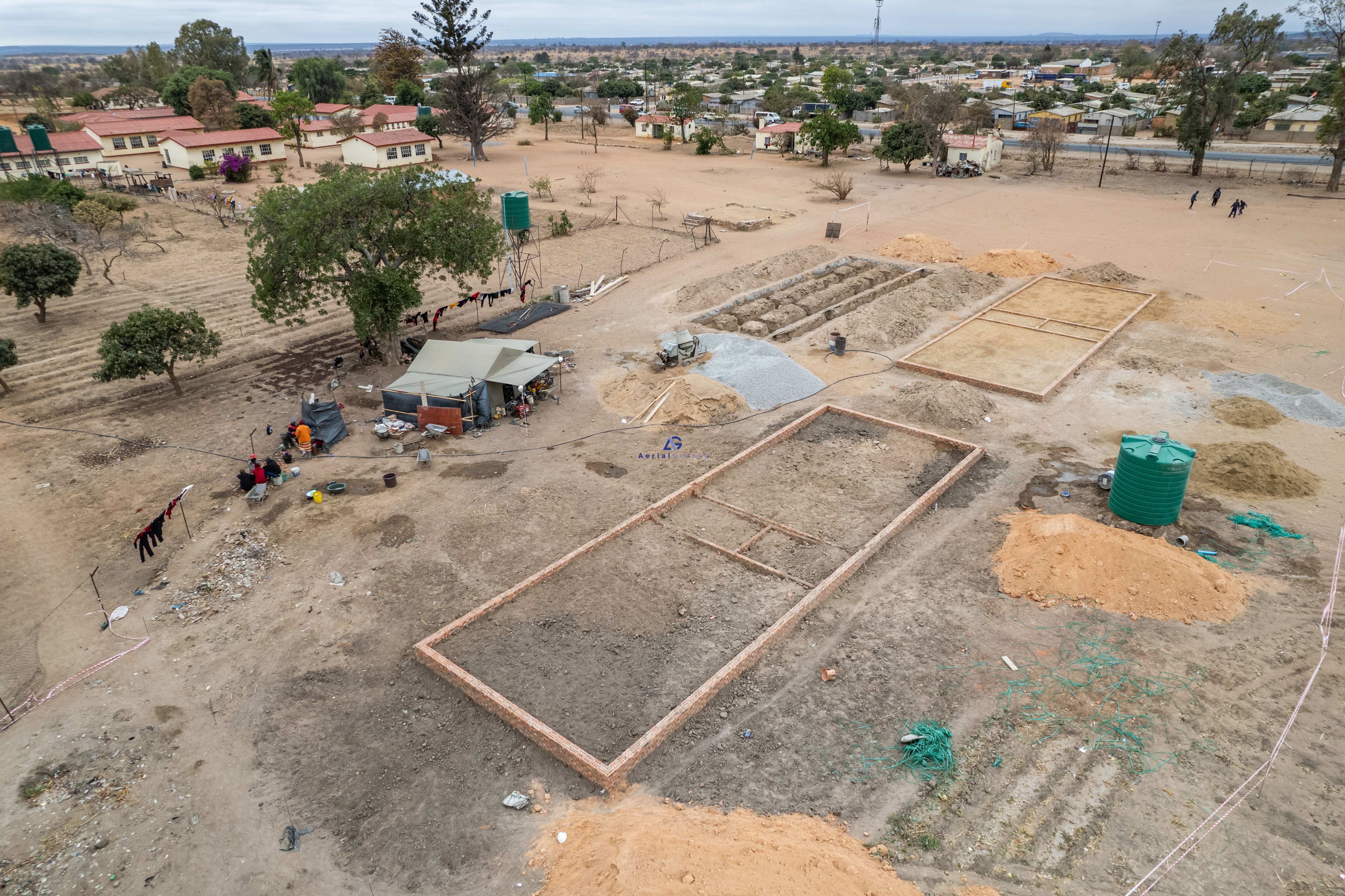 Aerial construction site captured on 22 September 2024