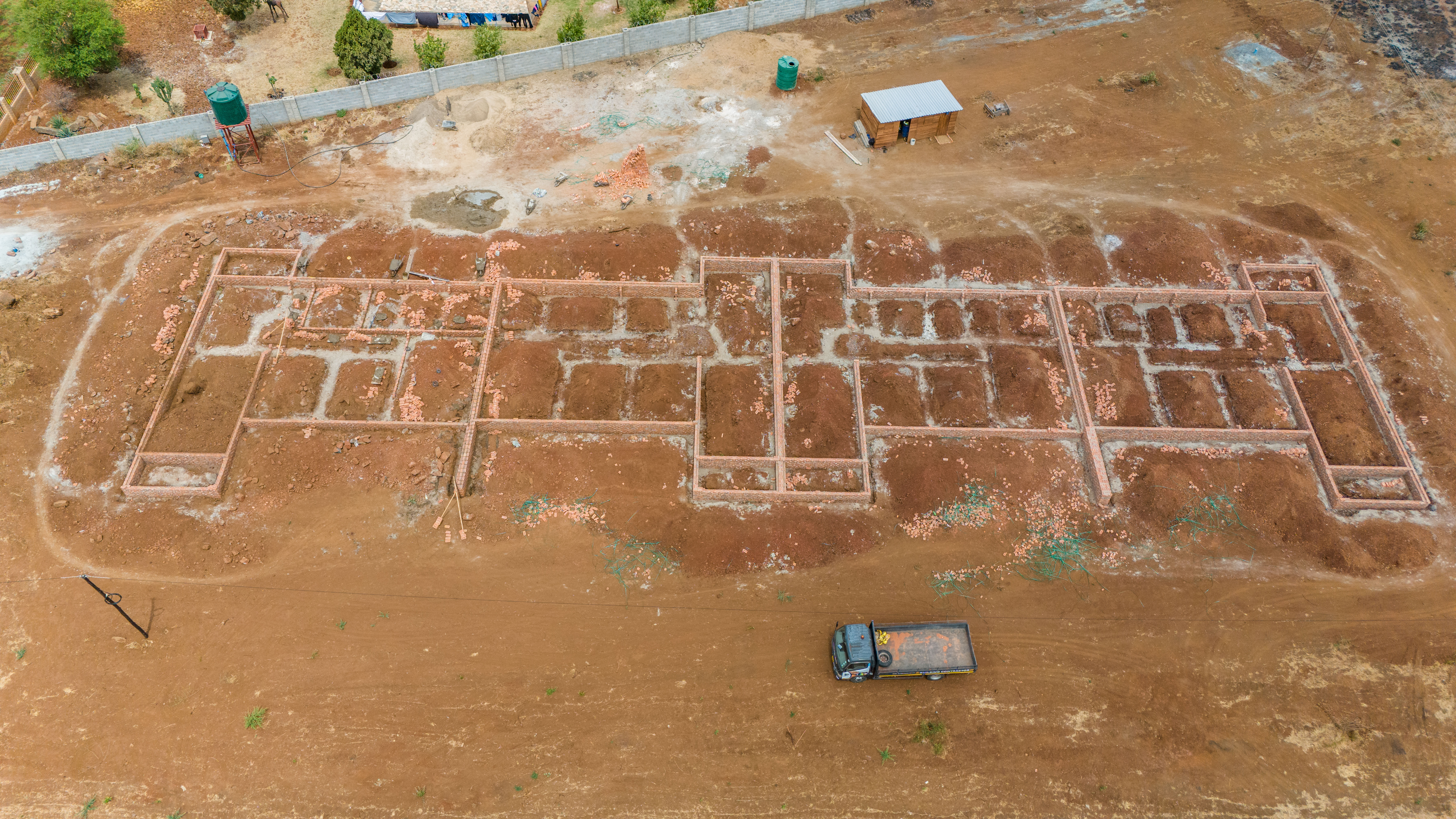 Aerial construction site captured on 23 September 2024
