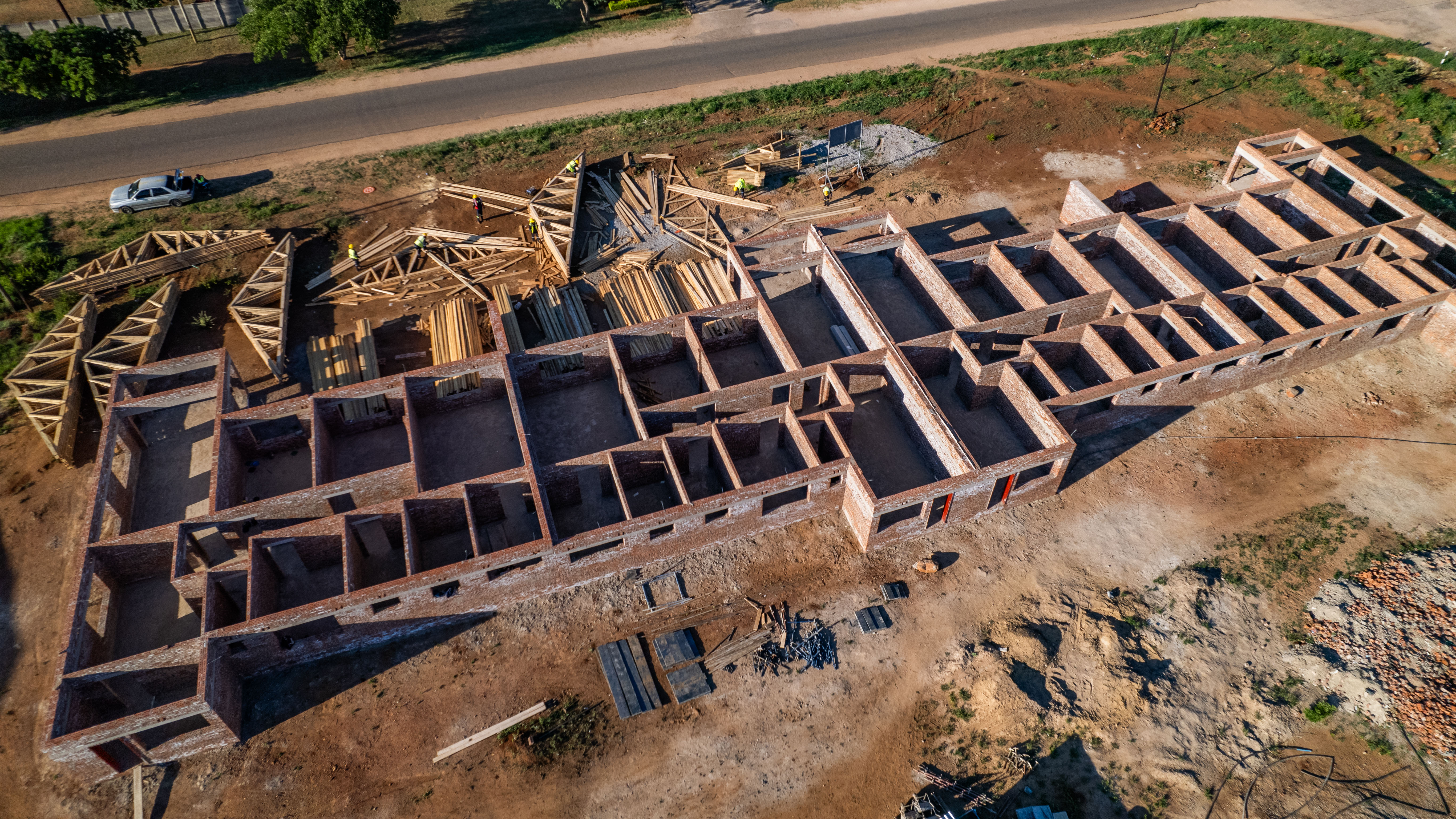 Aerial construction progress reference